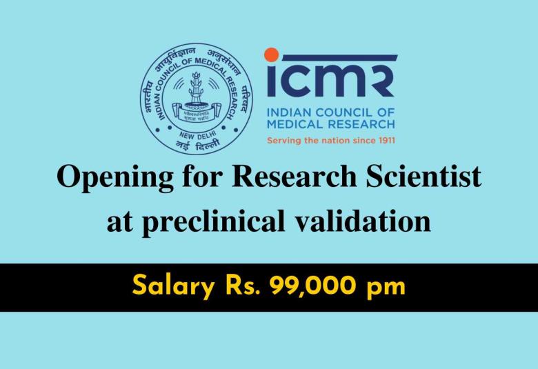 Opening for research scientist at preclinical validation