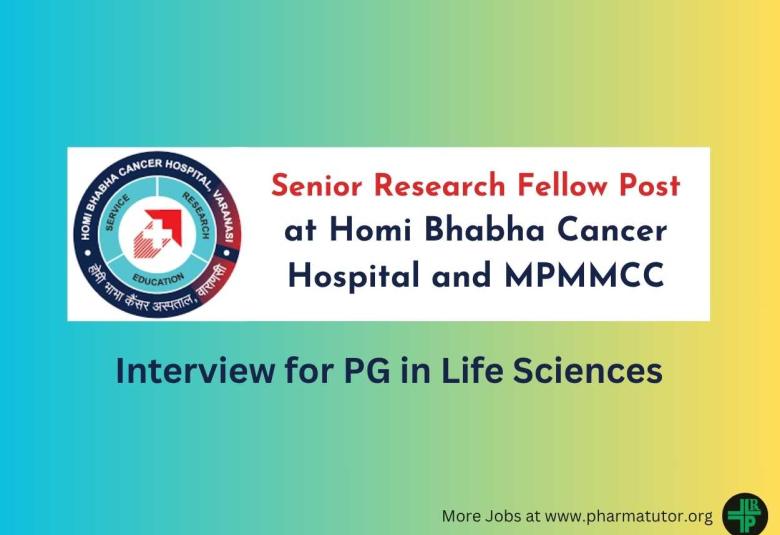 Interview for PG in Life Sciences candidates at MPMMMCC