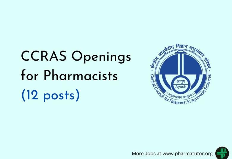 Openings for Pharmacists at CCRAS