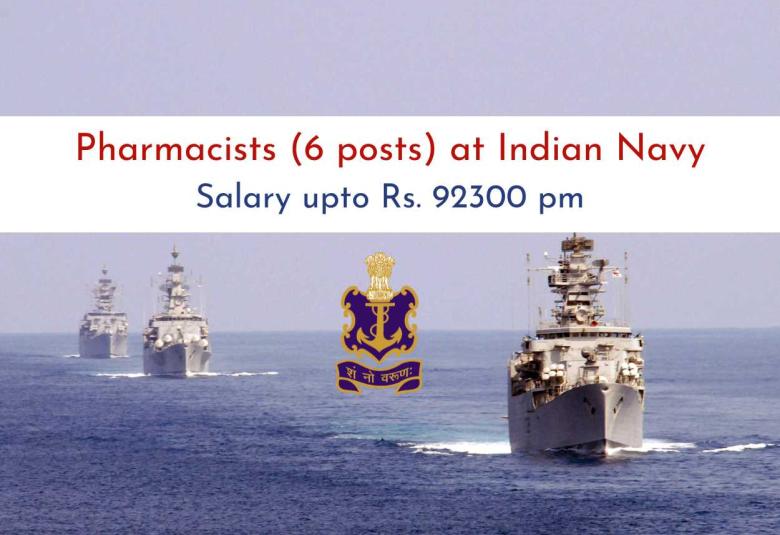 Opportunity to Join Indian Navy as Pharmacists