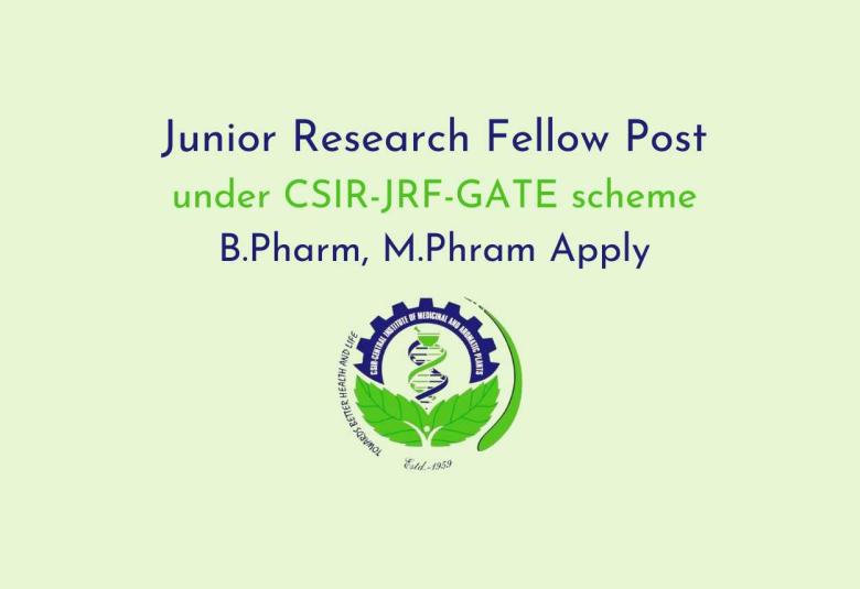 Junior Research Fellow Post under CSIR-JRF-GATE scheme