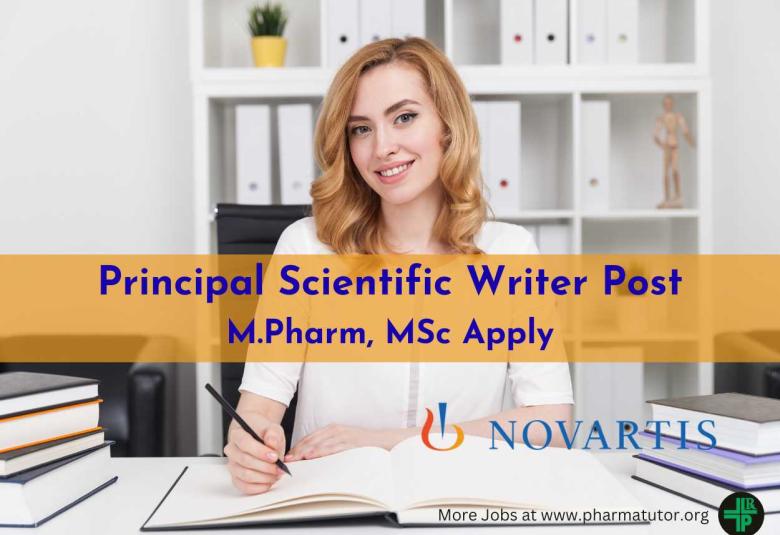 Novartis looking for Principal Scientific Writer