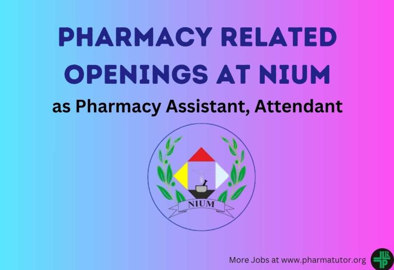 Pharmacy related openings at NIUM