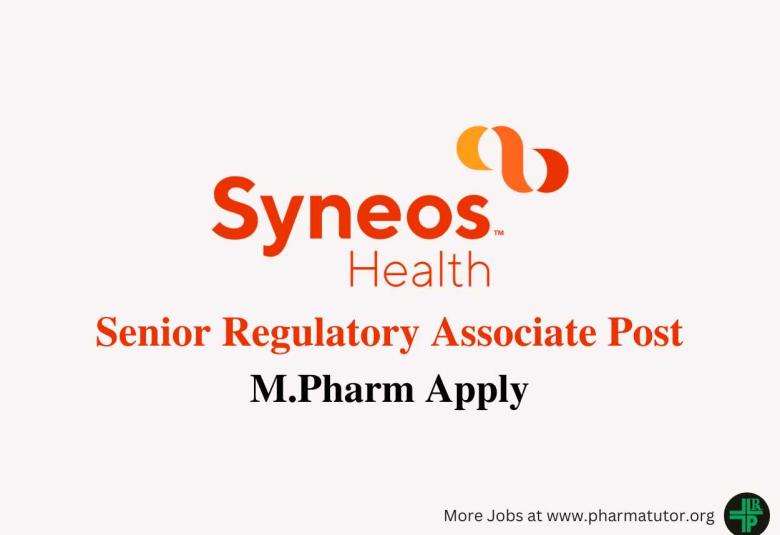 Work as Senior Regulatory Associate at Syneos Health