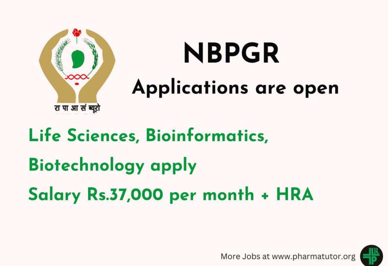 Applications are invited for the post of SRF & Project Assistant at ICAR-NBPGR