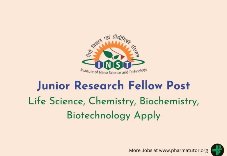 Applications are invited from Life Science, Chemistry, Biochemistry, Biotechnology at INST