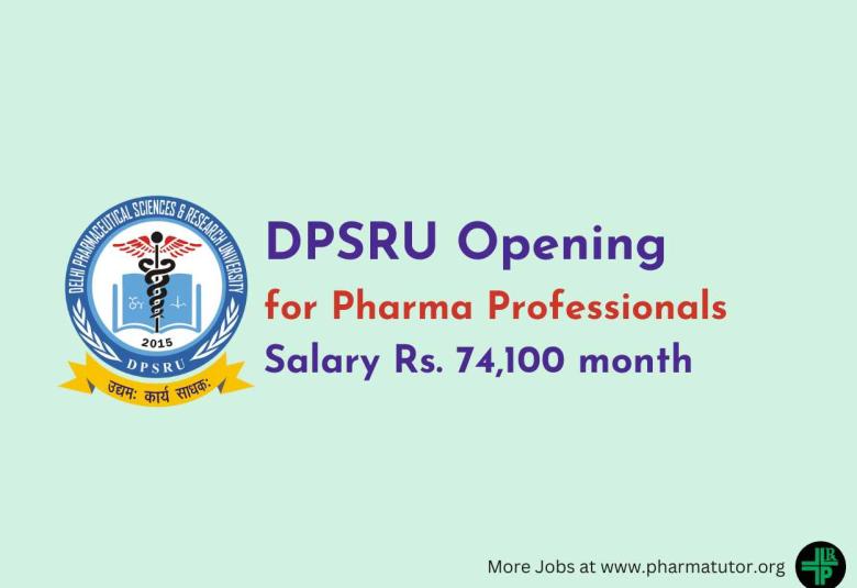 DPSRU Opening for Pharma Professionals