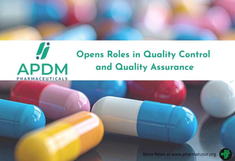 APDM Pharmaceuticals Opens Roles in Quality Control and Quality Assurance
