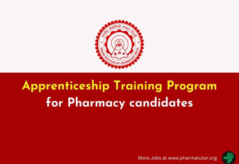 Apprenticeship Training Program for Pharmacy candidates at IIT