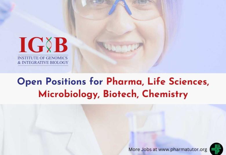 Research Opportunities at CSIR-IGIB