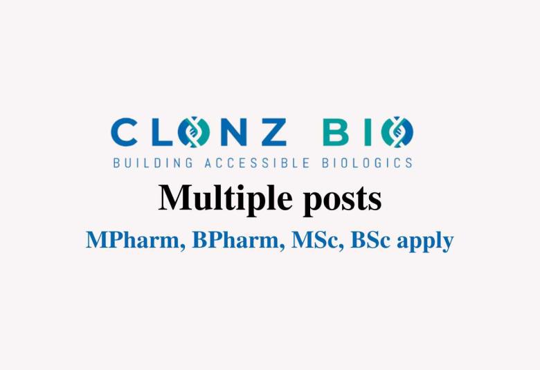 Multiple posts at Clonz Biotech private limited