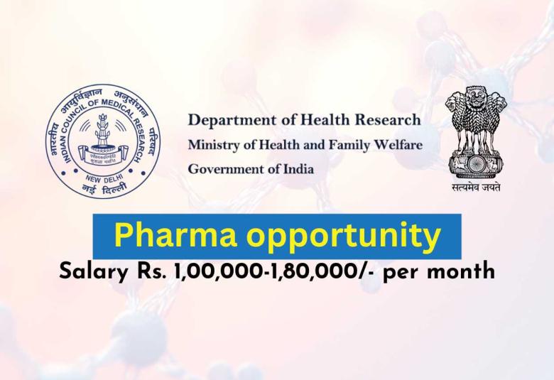 Pharma opportunity in Department of Health Research, ICMR