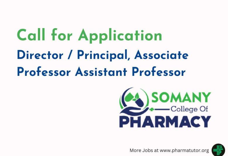 Somany College of Pharmacy Advertisement for Director / Principal, Associate Professor Assistant Professor for Pharmacy