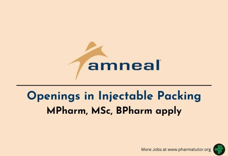 Amneal Pharmaceuticals Opens Career Opportunities in Injectable Manufacturing