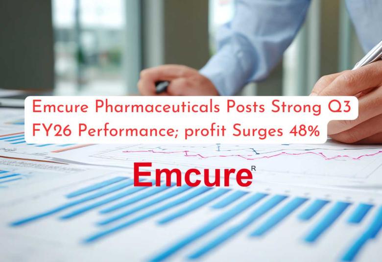 Emcure Pharmaceuticals Posts Strong Q3 FY26 Performance; profit Surges 48%