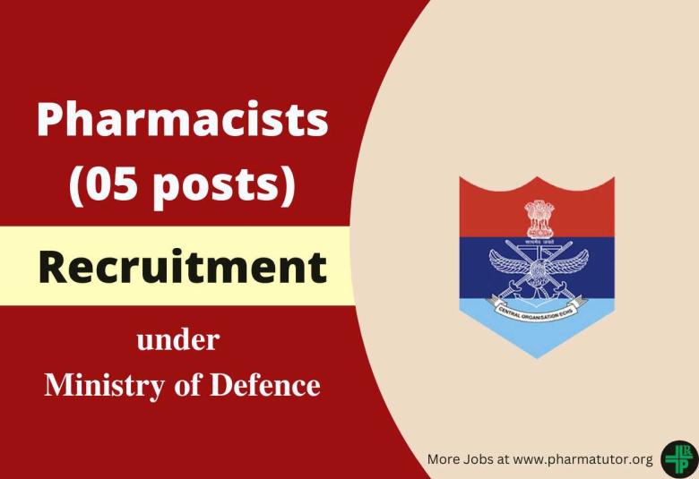 Job for Pharmacist in ECHS Polyclinics Agra, Firozabad and Firozabad | 05 posts