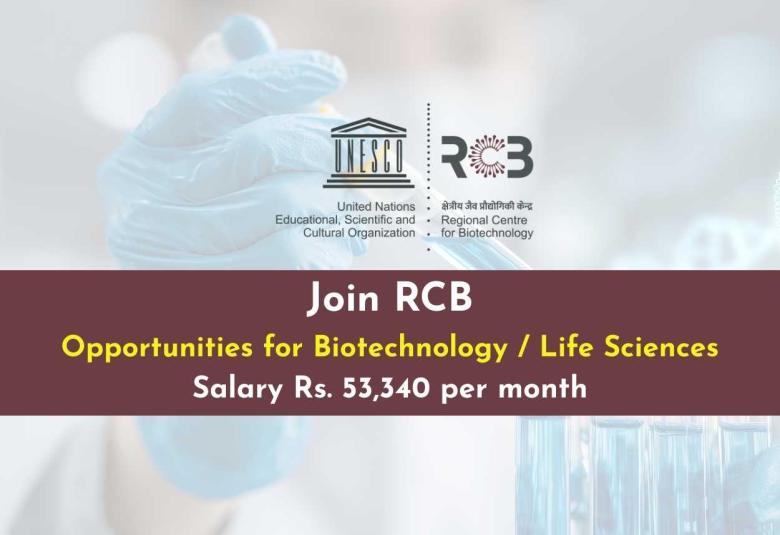 Join RCB - Opportunities for Biotechnology / Life Sciences