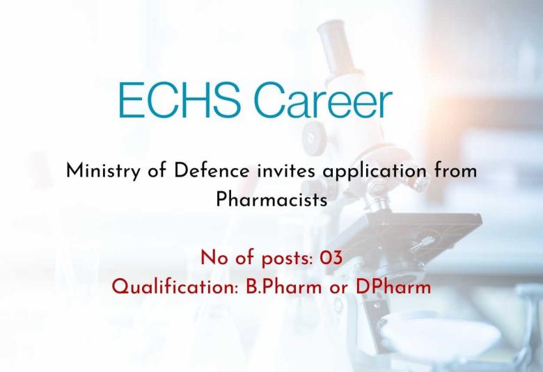 Ministry of Defence invites application from Pharmacists