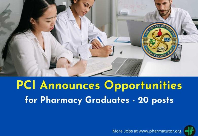 Pharmacy Council of India Announces Opportunities for Pharmacy Graduates