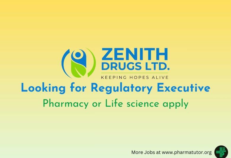 Zenith Drugs Looking for Regulatory Executive