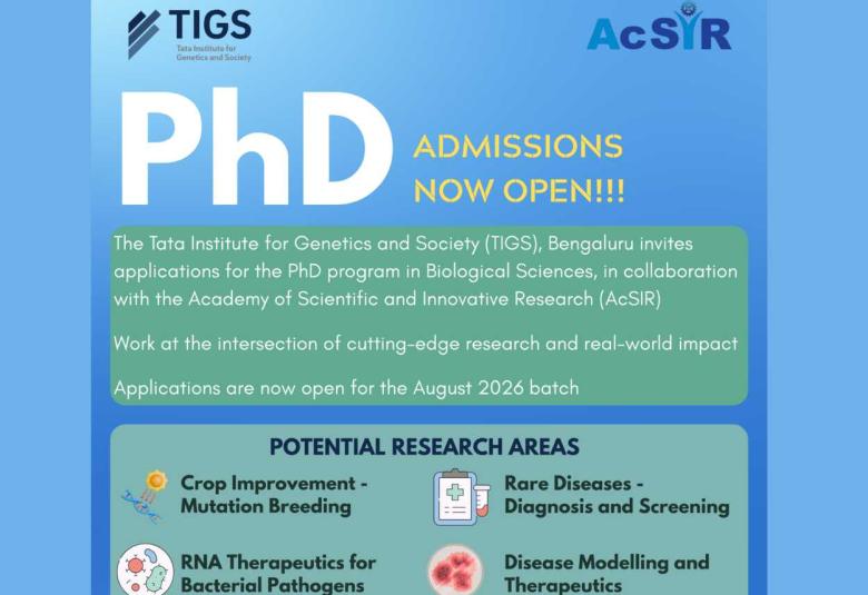 Admission to the PhD program at TIGS via AcSIR
