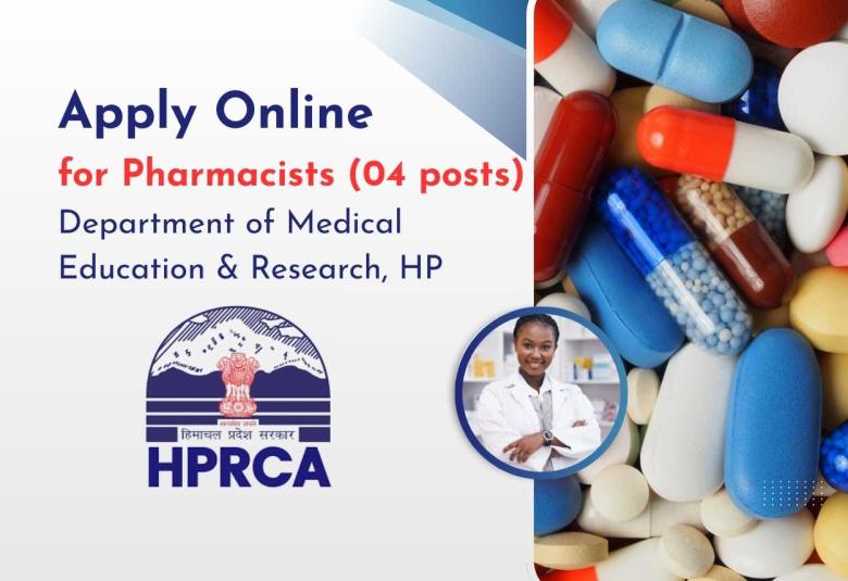 Apply Online for post of Pharmacists at Department of Medical Education & Research, HP