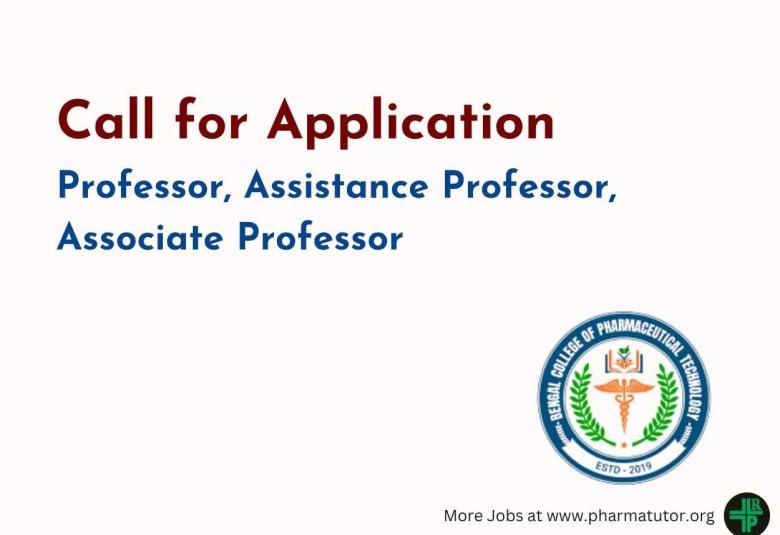 Career for Professor, Associate Professor & Assistant Professor at Bengal College of Pharmaceutical Technology
