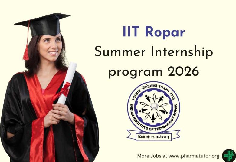 IIT Ropar Call of Applications for Summer Internship Programme 2026