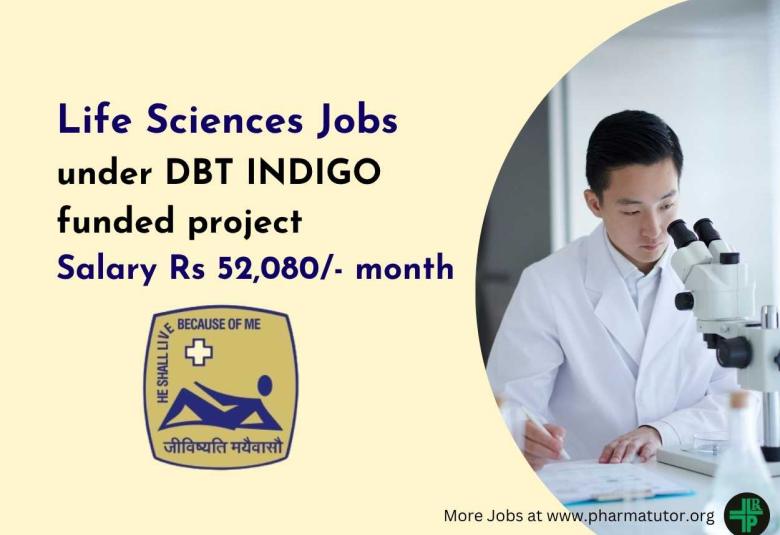 Life Sciences Jobs under DBT INDIGO funded project at SJRI