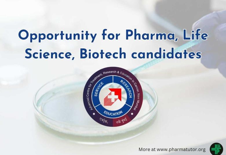 Opportunity for Pharma, Life Science Biotech candidates at ACTREC