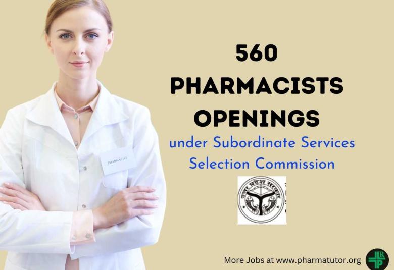 Pharmacists Openings under Subordinate Services Selection Commission