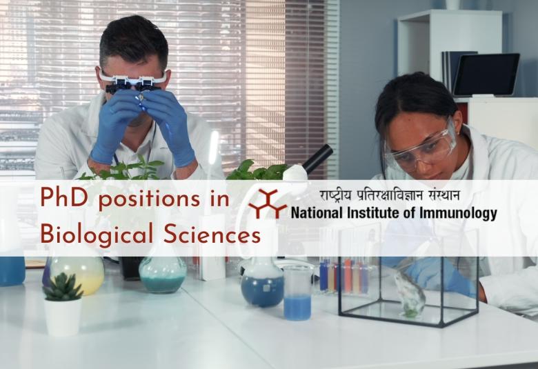 PhD positions in Biological Sciences at National Institute of Immunology