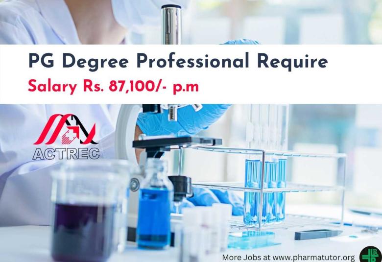 Post Graduate Degree Professional Require at ACTREC