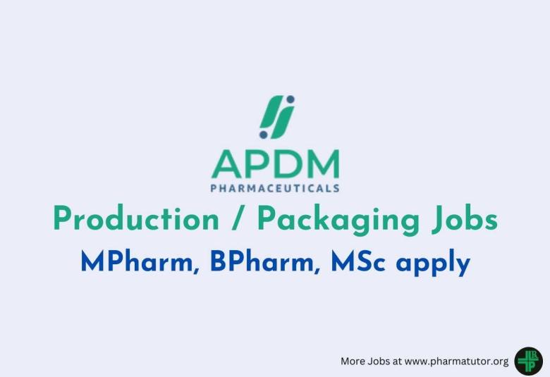Production / Packaging Jobs at APDM Pharmaceuticals