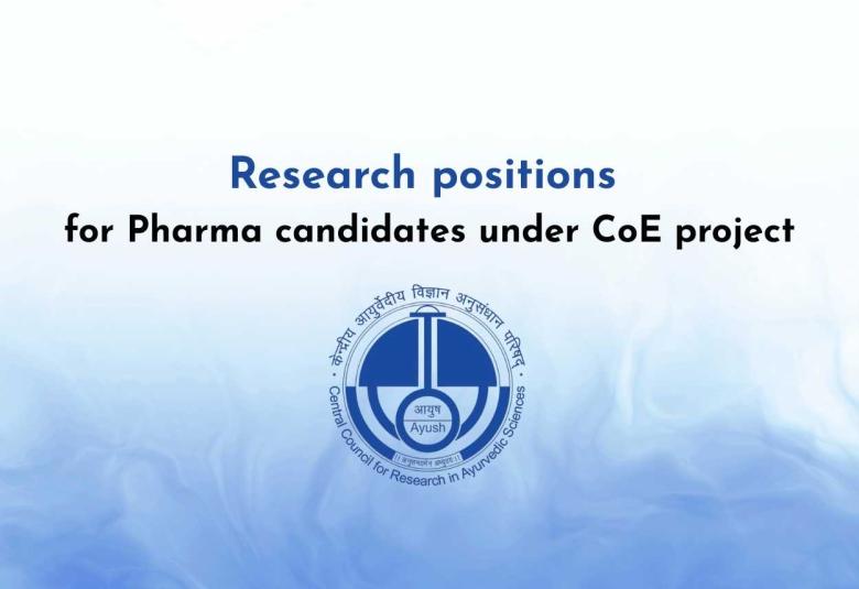 Research positions for Pharma candidates under CoE project at CARI
