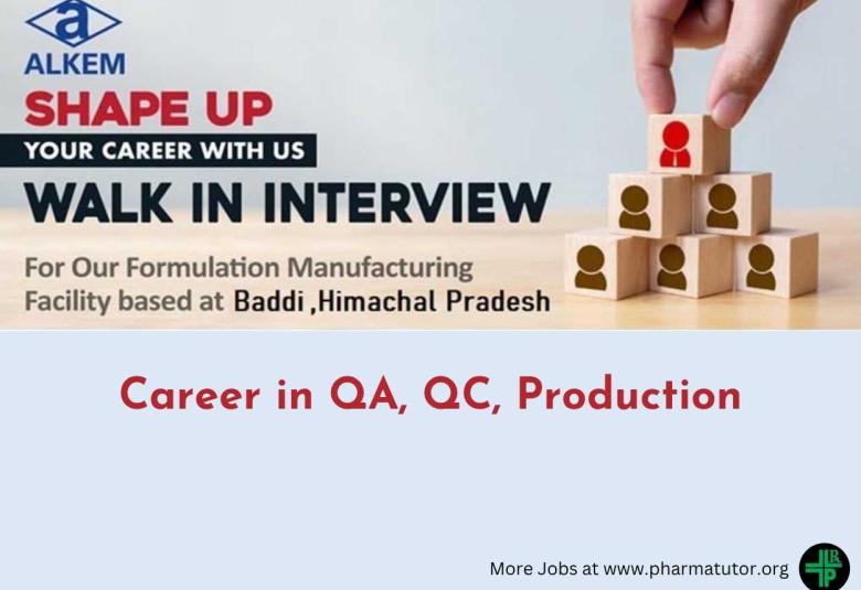 Shape your Career with Alkem Laboratories in QA, QC, Production