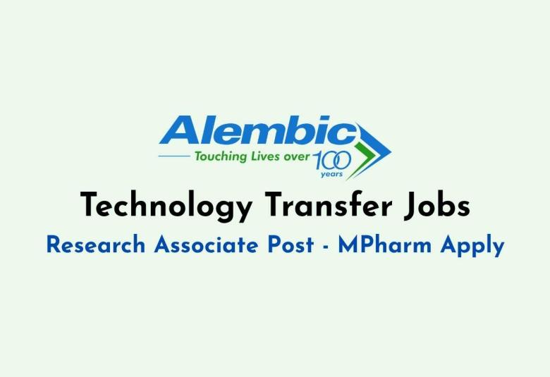 Technology Transfer Jobs at Alembic Pharmaceuticals