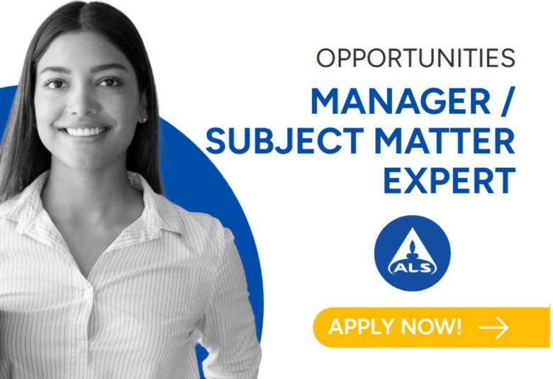 ALS Global Hiring Manager / Subject Matter Expert