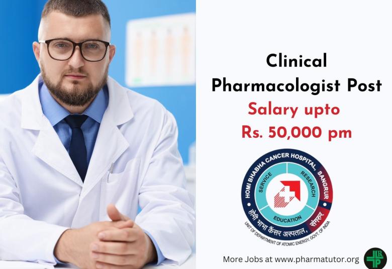 Career for Clinical Pharmacologist at Homi Bhabha Cancer Hospital