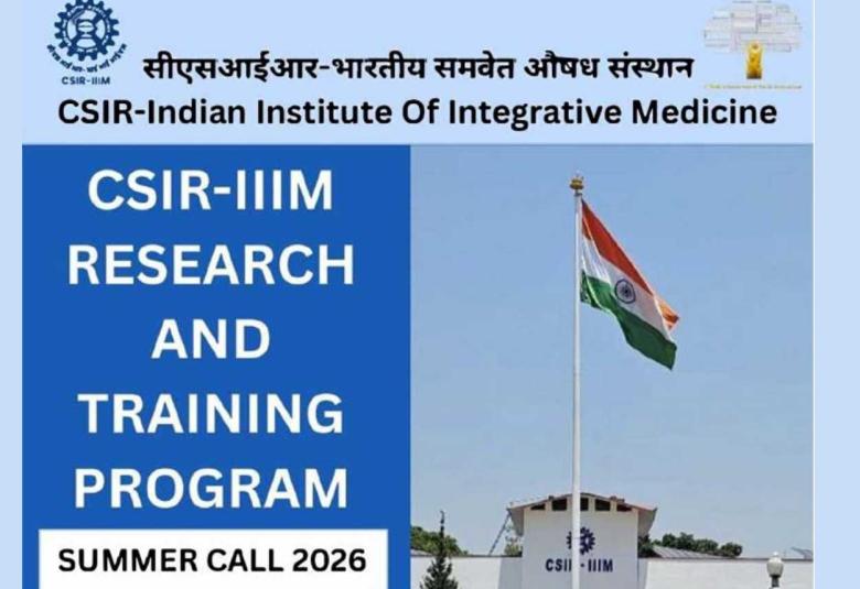 CSIR-IIIM Research & Training Program Summer Call 2026