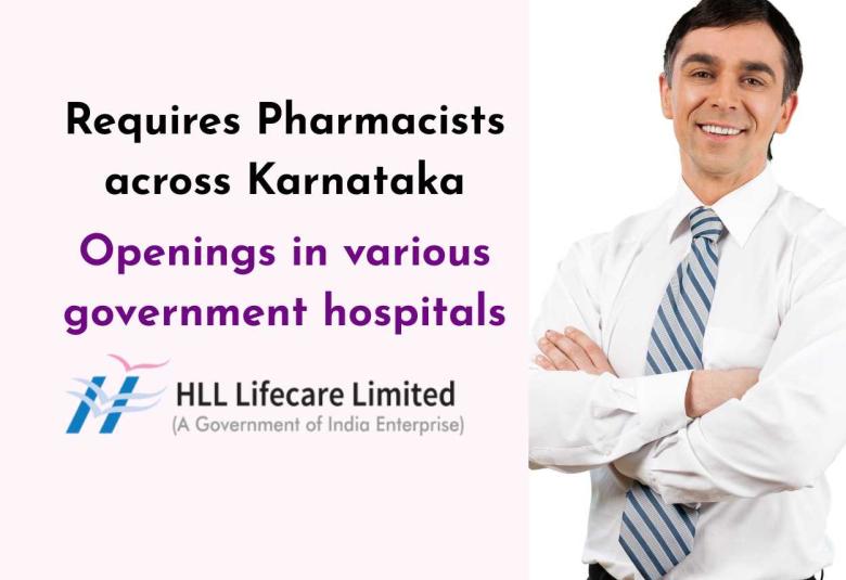 HLL Lifecare requires Pharmacists across Karnataka
