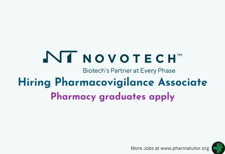 Novotech Hiring Pharmacovigilance Associate