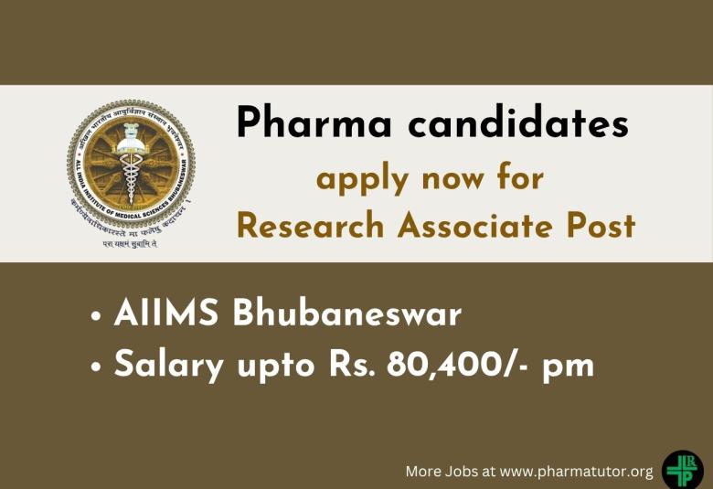 Pharma candidates apply now for Research Associate Post at AIIMS