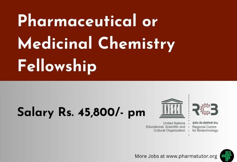 Pharmaceutical or Medicinal Chemistry Fellowship at RCB