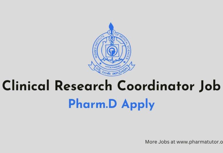 Clinical Research Coordinator Job at Nizam's Institute of Medical Sciences