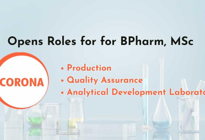 Interview in Production, QC, QA at CORONA Remedies Limited