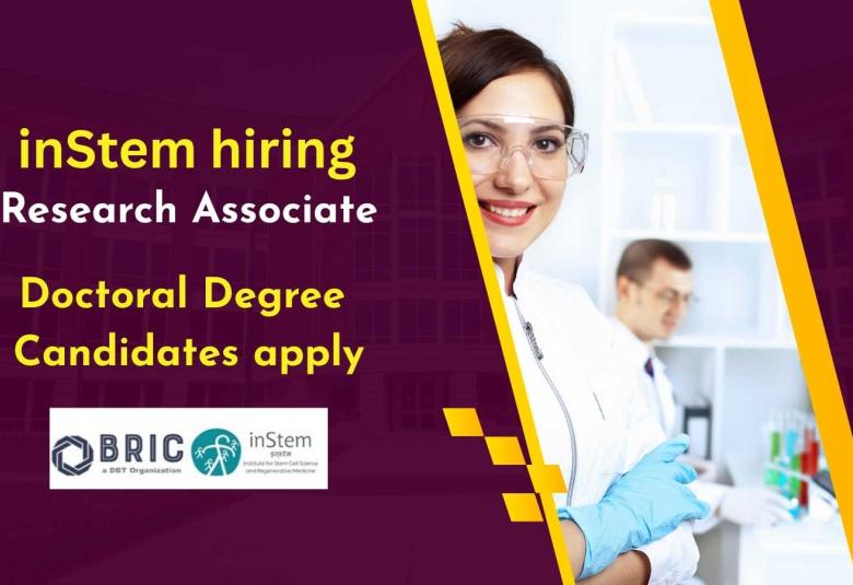 Opportunity for Doctoral Degree Candidates as Research Associate at inStem