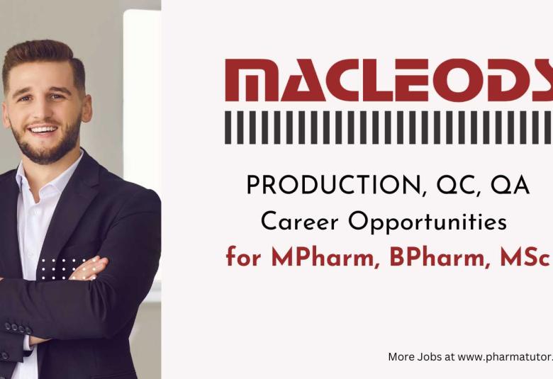 Quality Control, Quality Assurance, Production Jobs at Macleods
