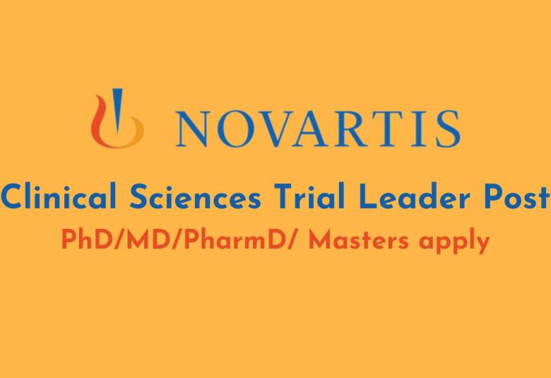 Work as Clinical Sciences Trial Leader at Novartis