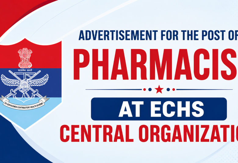 Advertisement for the post of Pharmacist at ECHS Central Organization